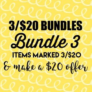 💥BUNDLES OF 3💥